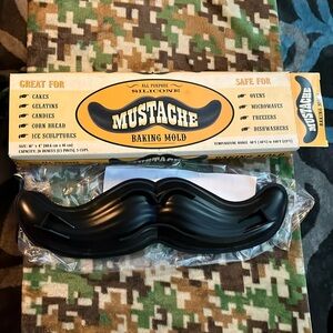 Brand new, All purpose large mustache silicone baking mold.